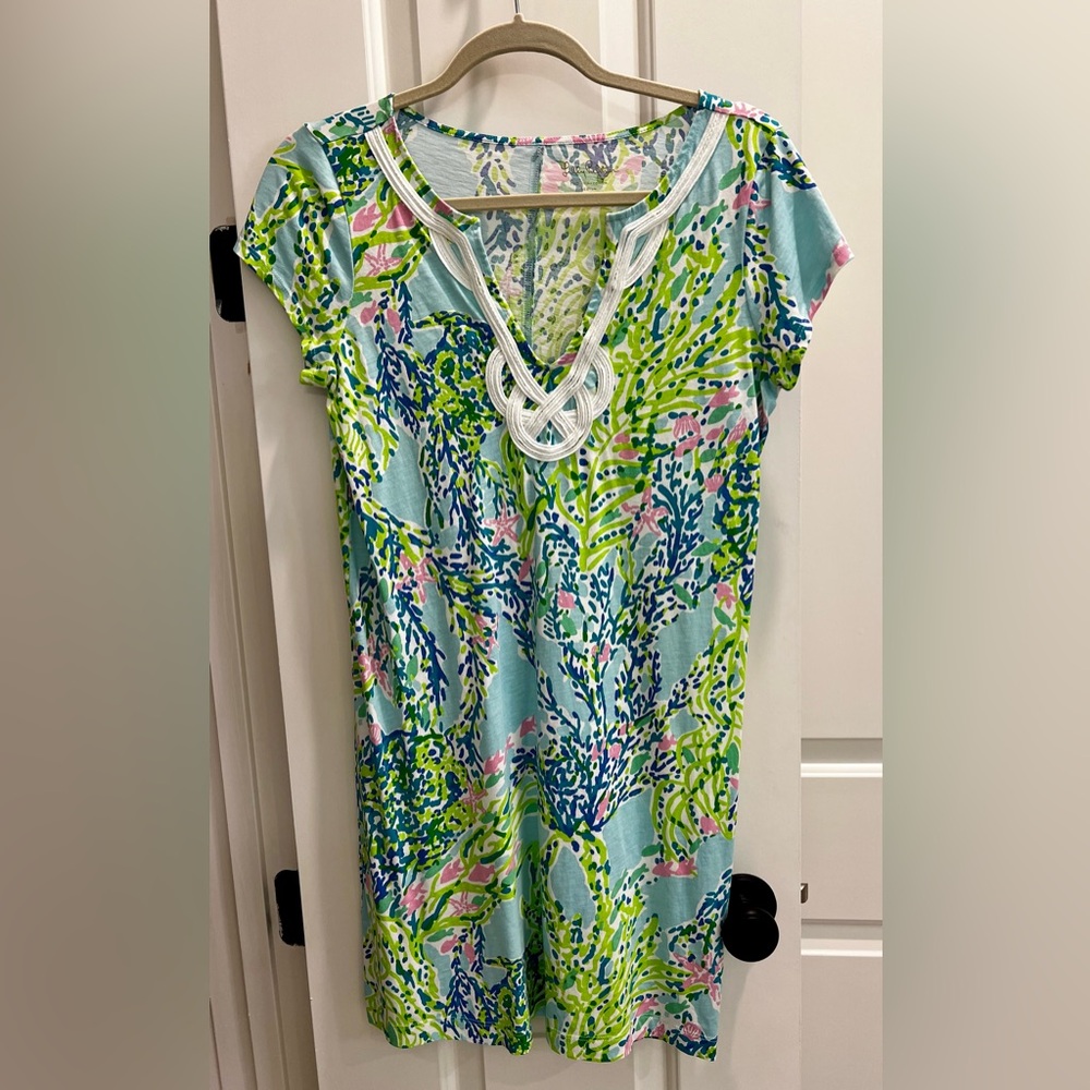 Lilly Pulitzer EUC “Blue Heaven” Pima Cotton Dress size Medium